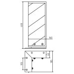 Aanrijdbescherming stelling - Kantelbaar - Staal - 400 mm hoog - 160 mm diep - Geel zwart