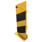 Aanrijdbescherming stelling - Kantelbaar - Staal - 400 mm hoog - 160 mm diep - Geel zwart