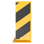 Aanrijdbescherming stelling - Kantelbaar - Staal - 400 mm hoog - 160 mm diep - Geel zwart