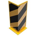 Aanrijdbescherming stelling - Kantelbaar - Staal - 400 mm hoog - 160 mm diep - Geel zwart