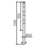 Aanrijdpaal - Beschermpaal - 60 mm - Geel zwart