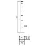 Aanrijdpaal - Beschermpaal - 60 mm - Geel zwart