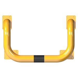 Schake beschermbeugel dubbele hoek – Kolom- en paalbescherming – Geel/zwart – Ø 76 mm – 400 mm diep