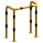 Beschermbeugel dubbele hoek - Kolom- en paalbescherming - Geel zwart - 76 mm - 400 mm diep