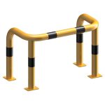 Beschermbeugel dubbele hoek - Kolom- en paalbescherming - Geel zwart - 76 mm - 400 mm diep