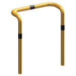 Beschermbeugel dubbele hoek - Kolom- en paalbescherming - Geel zwart - 76 mm - 450 mm diep