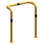 Beschermbeugel dubbele hoek - Kolom- en paalbescherming - Geel zwart - 76 mm - 450 mm diep