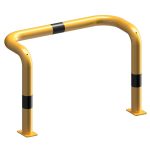 Beschermbeugel dubbele hoek - Kolom- en paalbescherming - Geel zwart - 76 mm - 450 mm diep