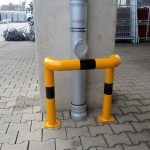 Beschermbeugel dubbele hoek - Kolom- en paalbescherming - Geel zwart - 76 mm - 450 mm diep