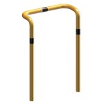 Beschermbeugel dubbele hoek - Kolom- en paalbescherming - Geel zwart - 76 mm - 450 mm diep