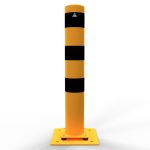 Flexibele aanrijdpaal - Beschermpaal geel zwart - 152 mm - 1000 mm hoog