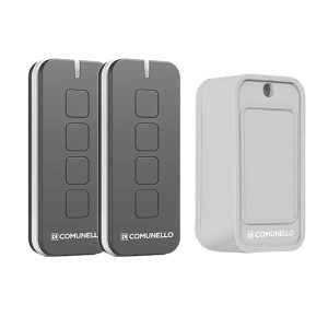 Comunello handzenderset – 1 opbouw ontvanger – 2 handzenders grijs (4-kanaals)