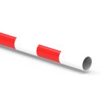 LBA 10 - 12 slagboommast - Glasvezel - Ø140 mm - Met stickers