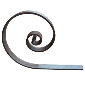 Poort krul gesmeed uiteinde 40×8 mm – 350 mm