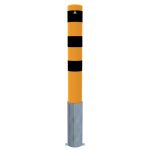 Schake aanrijdpaal - Beschermpaal - 152 mm geel en zwart uitneembaar