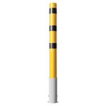 Schake aanrijdpaal - Beschermpaal - 152 mm geel en zwart uitneembaar