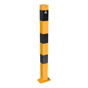 Schake aanrijdpaal – Beschermpaal – 70×70 mm – Geel/zwart