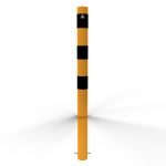 Schake aanrijdpaal - Beschermpaal - 89 mm - Geel en zwart