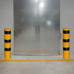 Schake aanrijdpaal - Beschermpaal Geel en zwart - 273 mm - Om in beton te storten