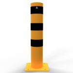 Schake aanrijdpaal - Beschermpaal geel zwart - 193 mm - Opschroefbaar