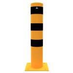 Schake aanrijdpaal - Beschermpaal geel zwart - 193 mm - Opschroefbaar