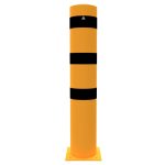Schake aanrijdpaal - Beschermpaal geel zwart - 273 mm - 1500 mm hoog vast te schroeven