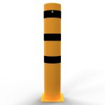 Schake aanrijdpaal - Beschermpaal geel zwart - 273 mm - 1500 mm hoog vast te schroeven
