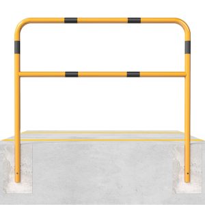 Schake beschermbeugel – Geel/zwart – Ø 48 mm – Met dwarsbalk – Beton