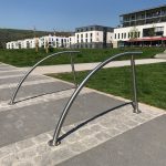 Schake roestvrijstalen fietsbeugel - RVS aanleunbeugel voor fietsen - 48 mm