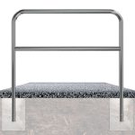 Schake roestvrijstalen sluishek - RVS beschermbeugel - Afgerond - 48 mm - Om in beton te storten