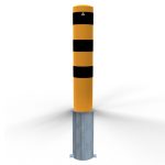 Schake uitneembare aanrijdpaal - Beschermpaal geel zwart - 193 mm