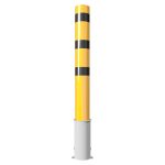Schake uitneembare aanrijdpaal - Beschermpaal geel zwart - 193 mm