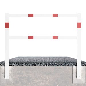 Schake vast sluishek vierkant – Wegversperring – Gelast – Met dwarsbalk