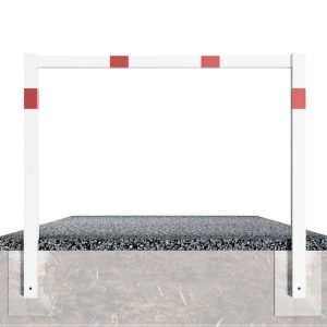 Schake vast sluishek vierkant – Wegversperring – Gelast – Zonder dwarsbalk