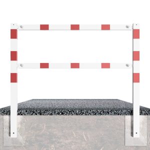 Schake vast sluishek vierkant – Wegversperring – Montage op locatie – Met dwarsbalk