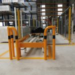 Stalen hoekbeschermbeugel 90 graden - Geel zwart - 67 mm - Instorten
