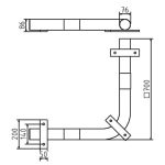 Stalen wieldwinger hoek - Geel zwart - 76 mm - Vastschroeven