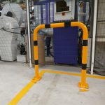 Uitneembare beschermbeugel staal - Beschermhek - 76 mm - Geel zwart - Voetplaat