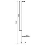 Afzetpaal - 102 mm - Beton