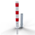 Afzetpaal - 102 mm - Driekant slot - Uitneembaar