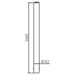 Afzetpaal - 152 mm - Beton