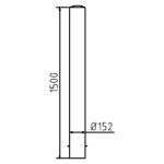 Afzetpaal - 152 mm - Beton