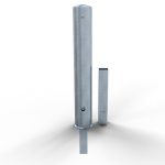 Afzetpaal - 152 mm - Driekant of europrofielcilinder slot - Uitneembaar