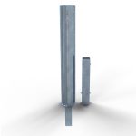 Afzetpaal - 152 mm - Driekant of europrofielcilinder slot - Uitneembaar