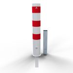 Afzetpaal - 152 mm - Driekant of europrofielcilinder slot - Uitneembaar