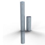Afzetpaal - 152 mm - Zonder slot - Uitneembaar