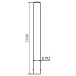 Afzetpaal - 193 mm - Beton