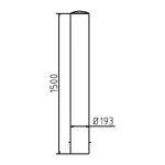 Afzetpaal - 193 mm - Beton
