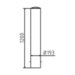 Afzetpaal - 193 mm - Beton