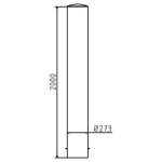 Afzetpaal - 273 mm - Beton